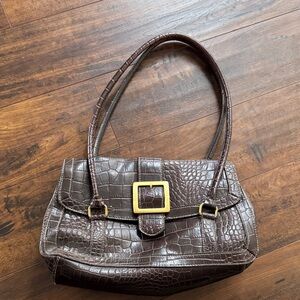 Vintage Apt. 9 Brown Crocodile-Embossed Women's Bag
